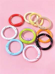 10 chiếc khóa vòng chữ O hoạt hình nhiều màu sắc ngẫu nhiên có thể điều chỉnh, thích hợp cho trang sức, quần áo, đồ tự làm ngày lễ, phụ kiện móc chìa khóa, đồ thủ công vẽ hình chân mèo - Móng vuốt mèo màu - Xem 1
