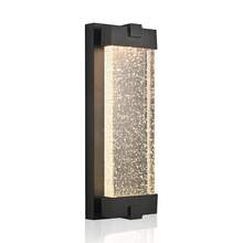 Arlgsite Black Aluminum Finish Outdoor Wall Light With Bubble Crystal Glass, LED Light Source, 3000K Warm Light, Weatherproof Exterior Sconce For Patio, Porch, Or Garage (1-Pack) - 黑色 - 查看 4