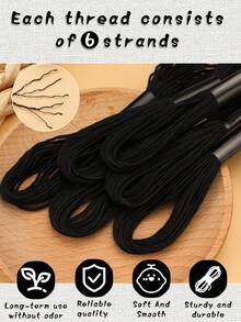 1 Set Of 10pcs Embroidery Floss, 8m/Pc Cross Stitch Thread, Handmade Embroidery Yarn Suitable For Various DIY Embroidery Sewing Projects