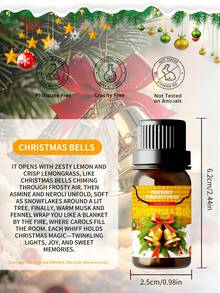 EMBRACEX. Aceites esenciales con aroma a Navidad, Aceites con aroma a campana de Navidad, Adecuados para difusor de aromas para el hogar, Fragancia de larga duración, Se pueden usar para hacer velas de Navidad, Crear ambiente navideño, Eliminar olores, Aliviar el estrés, Mejorar el estado de ánimo, Ayudar a dormir, Regalo de Navidad ideal, También adecuado para difusor de coche. - Campanas de Navidad - Ver 3