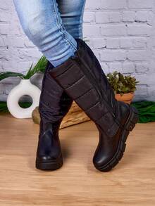 Women Mid-Calf Boots - Black - View 5
