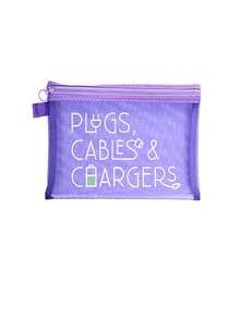 Túi đựng mỹ phẩm dạng lưới có họa tiết cáp dữ liệu, thiết kế họa tiết chữ cái bộ sạc, túi đựng đồ lót khí màu đỏ, túi đựng đồ trang điểm, túi đựng đồ chăm sóc da, đồ dùng thiết yếu khi đi du lịch, đồ dùng ký túc xá, quà tặng cô dâu, quà tặng cho mẹ, quà tặng sinh nhật, quà tặng cho bạn bè và giáo viên, đồ đựng đồ trong phòng tắm, đồ đựng đồ trang sức, túi đựng dầu dưỡng môi và mỹ phẩm - Nhiều màu - Xem 25