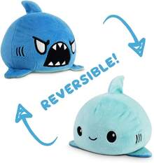 TeeTurtle - The Original Reversible Shark Plushie - Blue - Cute Sensory Fidget Stuffed Animals That Show Your Mood - 藍鯊 - 查看 8