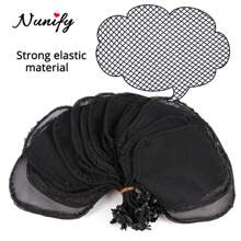 Nunify Mesh Cap To Make Ponytail Black Hair Bun Ponytail Net Wig Caps For Making Ponytail With Adjustable Back Guleless Hairnet - Small-round -1pcs - View 8