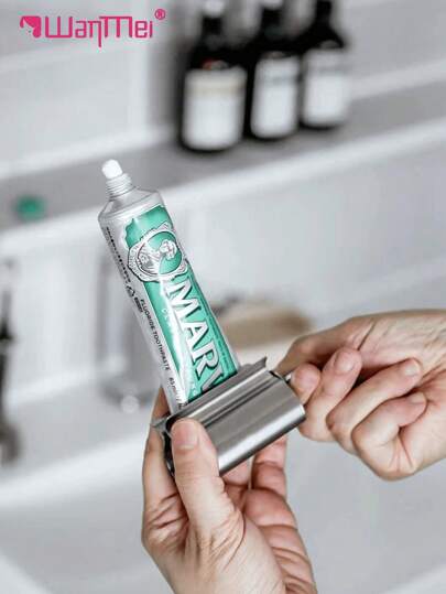 WANMEI 1Pc Stainless Steel Metal Toothpaste Squeezer Hair Salon Hair Color Cream Manual Squeezer All Metal Dye Cream Pigment Squeezer Household Toothpaste Squeezer Clip Aluminum Alloy Stainless Steel Barber Shop Hair Salon Supplies, Also Suitable For Artists, Hair Salons, Painters, Cosmetics, Paint Tubes, Color Dyes,
