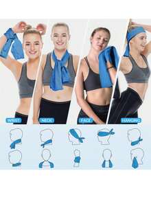 4 khăn làm mát thể thao, khăn cảm giác mát lạnh, khăn khô nhanh cho thể thao, ngoài trời, đồ dùng cần thiết cho bãi biển, ghế bãi biển, hồ bơi bơm hơi, thích hợp cho lễ Halloween - Nhiều màu - Xem 2