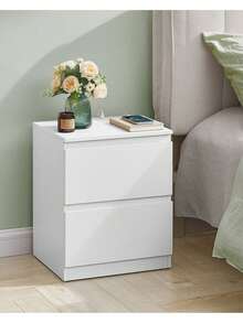 KAILYN Collection - Nightstand With Charging Station, Bedside Table With Drawers, Side End Table, 2 AC Outlets, 2 USB Ports, For Living Room, Bedroom, Study, Cloud White - UK Plug(220-240V) - View 1