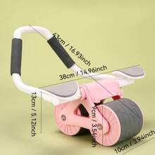 1pc Unisex Abdominal Wheel (With Mat), Self-Rebound Ab Roller With Elbow Pad, For Core Strength Training, Fat Burning, Abdominal Slimming, Fitness