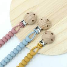 1 Stück Beißring Anti-Verlust-Kette mit Clip, Baby Schnuller Beißspielzeug, geeignet für Babys Jungen und Mädchen