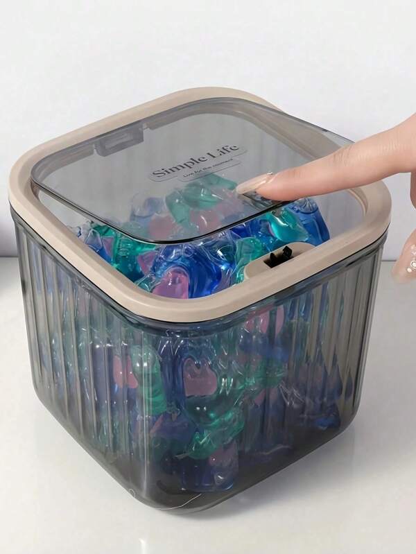 1 Piece, Sealed Laundry Beads Storage Box With Lid - Airtight Container For Storing Bath Bombs And Aromatherapy, Can Store Hair Accessories, Moisture-Proof Bathroom Storage Box, A Must-Have In Summer