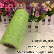 Polka Dot Sequin Mesh Rolls - 10/50 Yards Polka Dot Mesh Netting For Christmas/New Year/Valentine/Wedding/Birthday/Halloween Decoration Tutu Skirts, Gift Wrapping, Party Decor