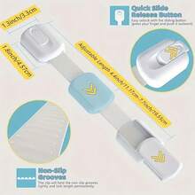 8/6/4 szt. blokad dla dzieci, szybkie i łatwe w montażu blokady do szafek z klejem 3M, bez śrub i magnesów, wielofunkcyjne, odpowiednie do mebli, kuchni, piekarnika, deski sedesowej – biały plastik