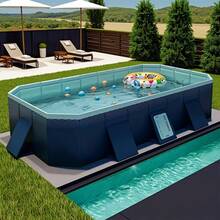Non-Inflatable Swimming Pool, No Installation Required, Open-Style, Ready To Use, Large Outdoor Family Pool - Multicolor - View 3