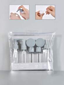 12pcs/10pcs/7pcs Travel Bottle Set, Used For Toiletries, Leak Proof Refillable Container, Essential Travel Accessory, Back To School Season