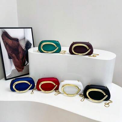 迷你白色亚克力手包 - 情人节的理想之选，舒适时尚，时尚手提包，蛇骨链肩带，复古哑光硬壳斜挎包，迷你链式单肩包