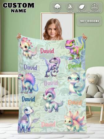 1pc Custom Name Blanket For Bed,Personalized Bedding Blanket With Name, Personalized Throws Blanket, Cute Blanket, Best Kids Blanket, Cozy Blanket, Family Gift, Birthday Gifts, Christmas Gifts ,Personalized Gifts, Children's Day Gift, Gift For Son/Daughter, Gift For Friend, Gift For Kids