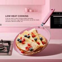 ABKOK Pots And Pans Set Of 4 With 6.5inch Frying Pan,6.5inch Stock Pot With Lid,8.7inch Egg Fried Pan,10inch Silicone Cooking Spatula,Home Kitchen Cookware Sets,Compatible With All Stoves,Pink - 粉色 - 查看 4