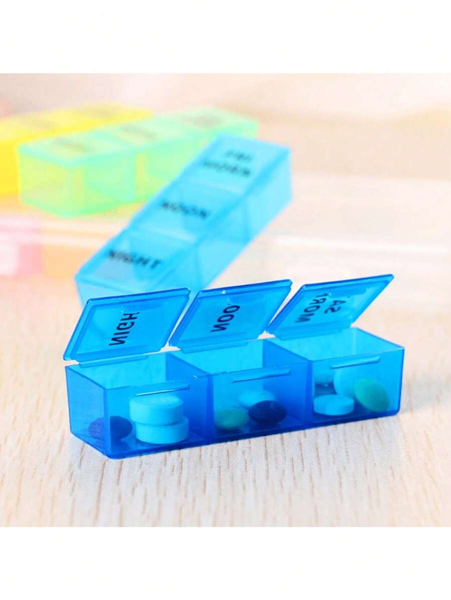 7-Tage Pillenorganizer, 3 Mal täglich (Morgens, Mittags, Abends), 21 Fächer, große Kapazität, tragbar für Tasche oder Handtasche, für Vitamine, Nahrungsergänzungsmittel und Medikamente