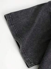 Deadpool Inspired Washed Short Sleeve T Shirt For Men And Women 100 Percent Cotton Heavyweight Graphic Tee With Skull Elephant City Print Casual Summer Top Perfect Gift For 2025 - Black - View 7