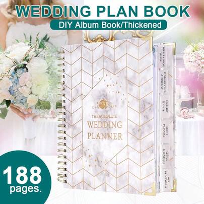 OUR ADVENTURE BOOK Wedding Planner Binder Thick Coil With Calendar For Saving Memories Engaged Couples Record Love Moments Memorial Gift