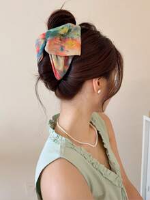 Kẹp tóc hình tam giác nhuộm tie-dye cao cấp của Hàn Quốc Phụ kiện kẹp tóc đa năng thanh lịch Kẹp tóc mùa đông - Nhiều màu - Xem 11