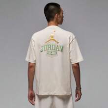 Nike 男式 AS CLSSC DLX 85 SS TEE GCE 短袖 T 恤，针织圆领，TIM3354-047 - 米色 - 查看 2