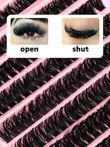 200 Stück D-Curl DIY Cluster Wimpern, natürlich weich, segmentierte Wimpernverlängerungen Make-up, für den perfekten fließenden Look, natürliches Aussehen, gemischte Länge 6-15 mm, anfängerfreundlich und wiederverwendbare Wimperncluster, Wimperncluster, Einzelwimpern, Wimpern, Falsche Wimpern