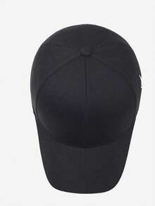 Unisex Side Geometric Embroidery Baseball Cap, Adjustable Casual Hat For Outdoor, Spring Autumn, Minimalist & Fashionable Couple Cap - Baby Blue - View 6