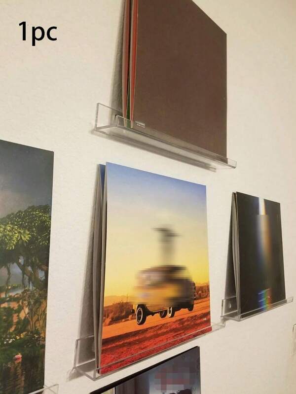 1 stuk acryl platenrek, vinyl LP & cd wandplank