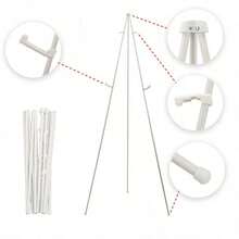 1 件 66 英寸可折叠画架，婴儿淋浴标志画架 - 便携式展示架 - 承重 5 磅，适用于婴儿淋浴派对横幅和海报展示可调节金属三脚架地面和桌面画架，大型落地可调节金属绘画画架三脚架黑色底座复活节礼物，婚礼基础画架架即时落地海报轻便可折叠生日婚礼户外装饰 - 彩色 - 查看 4