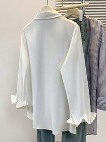 ​Women's Solid Color Casual Button-Down Shirt Long Sleeve Office To Weekend Versatile All-Season​