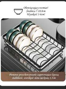 Multifunctional Kitchen Rack For Dishes, Bowls, Cutlery Storage, Countertop Draining Rack - màu đen - Xem 7