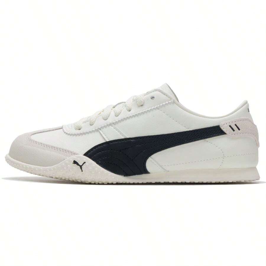 Puma 女鞋低筒休閒鞋 Bella UT LEA 板鞋低筒繫帶輕便舒適日常戶外旅遊鞋405256-01 - 暖白-黑色 - 查看 1