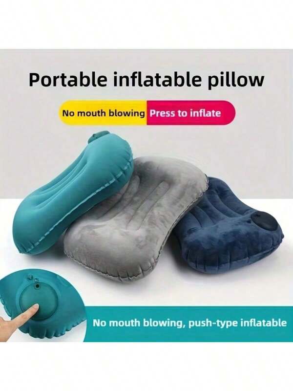 Multi-Functional Inflatable Pillow, Suitable For Long-Distance Travel Waist Cushion, Home, Work And Camping - Foldable And Portable Press Neck Pillow, For Comfortable Sleep, Travel Rest Products Anywhere, Travel Items, Sleep Assistance, Vacation Accessories, Comfortable Sleep During Holidays, Travel Camping Office Accessories, Travel Aircraft