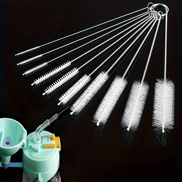 10pcs/Set Reusable Cleaning Brush Kit - Various Sizes, Easy To Use Pipe Cleaner For Tumbler, Bottle, Straw Cup