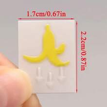 2 miếng dán xe hơi - Miếng dán nút vỏ chuối, PVC chống thấm nước Phụ kiện xe máy & ô tô vui nhộn, Màu vàng, Lý tưởng cho mọi loại xe, Trang trí xe | Thiết kế vui nhộn | PVC chống thấm nước - Một cỡ - Xem 4