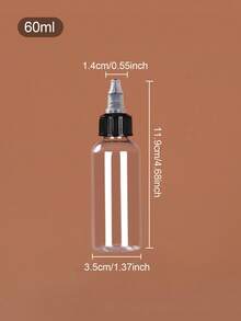 1件/2件/3件 10ml/20ml/30ml/50ml/60ml/100ml 精油可填充滴管瓶，挤压滴管瓶，透明尖头分配瓶 - 無色 - 查看 16