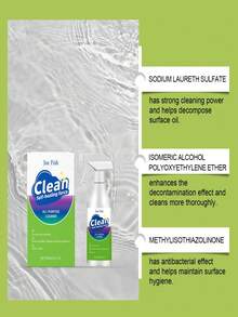 1 件 120ml 多功能清洁剂，适用于清洁厨房和浴室的各种表面，有效去除污渍和水垢，喷雾型清洁剂，清洁能力范围广，易于使用和操作，高效去除污垢。