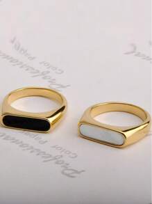1 Piece Fashionable Simple Acrylic Sheet Ring Personalised Lady Daily Wear Can Be Given To A Friend.