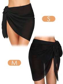 Sarong Swimsuit Coverups Beach Cover Up Bikini Sheer Short And Long Skirt Chiffon For Swimwear 2 Pieces - Sarong - View 7