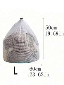 1pc Laundry Wash Bag With Drawstring And Honeycomb Mesh For Delicates, Thick Fine Mesh Washing Machine Bag, Hanging Mesh Laundry Hamper, Multi-Functional Clothes Storage Mesh Bag, Wall-Mounted Changing Clothes Bag, Large Dirty Clothes Storage Laundry Bag For Bathroom, Apartment, RV, College Dorm, Laundry Organization For Bathroom Bedroom Travel Essentials Travel Accessories Vacation Summer Holiday Back To School
