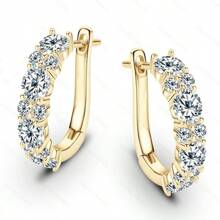 1 Pair Of Luxury Sparkling Luxury Earrings Micro-Set Zirconia Fine Jewellery Women's Versatile Earrings For Parties, Birthdays, Festivals, And Weddings, Can Be Given To Friends.
