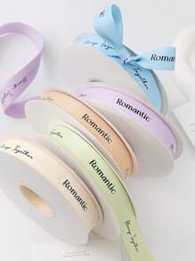 Custom Satin Ribbon Bows With Text, 25mm Wide Gift Ribbon, DIY Cake Baking Crafts Rose Flowers Birthday Party Colored Ribbons, Wedding Decoration Gift Packaging, Graduation, Balloon Ribbon, Chic Autumn, Stylish, Fashion, Hipster, Casual, Minimal Chic, Personalized, Customized, Custom, Unique, Guy Costumes, Capsule Wardrobe, Men Basic/Street Style, Ideal Gifts For Him, Boyfriend, Family, Friends, For Birthdays, For Vacation/Holiday, For School/Competition, For Sports/Climbing, Outdoor Decor