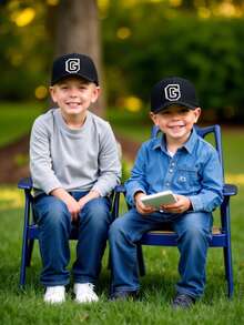 1顶儿童A-Z字母海军蓝棒球帽，时尚男女童运动遮阳帽，可调节帽带，3-8岁儿童返校必备 - 黑色 - 查看 5