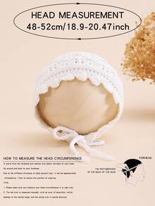1pc Toddler Solid Color Hollow Out Fashionable Versatile Ear Warmer Headband, Handmade Crochet Hat, Suitable For Autumn/Winter & All Seasons - 純色 - 查看 4