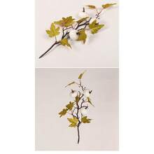 Ramo de hojas de arce en maceta para otoño/Halloween/Acción de Gracias, ramas de decoración verde variada de Halloween para agregar ambiente festivo