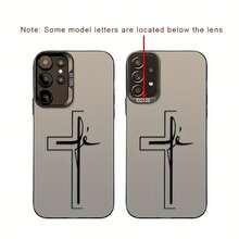 Funda de Teléfono Creativa Personalizada Minimalista Cruz para Samsung Galaxy S25 S24 S23 S22 S21 S20 FE Ultra Plus 4G 5G Cubierta Trasera Mate a Prueba de Golpes - Colores mixtos - Ver 7