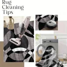 Abstract Pattern Non-Slip Area Rug – Soft Decorative Floor Mat For Living Room, Bedroom & Study