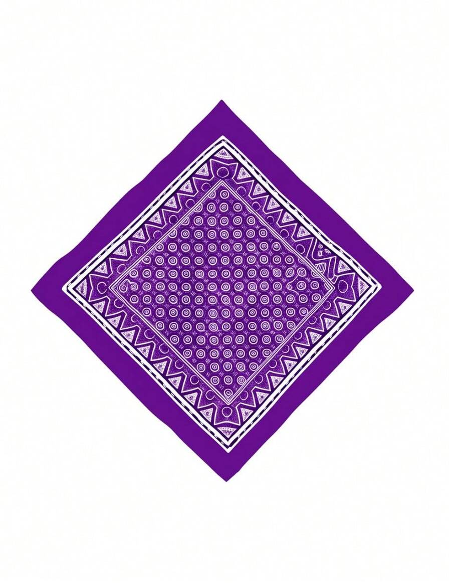 Don Calcetin 12 Paliacates Pañuelo Pashmina Bufanda Algodón Alta Calidad - Morado - Ver 1