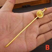 1 peça de grampo de cabelo com design minimalista clássico e flor vazada, cor dourada, acessório de cabelo diário para mulheres do Oriente Médio, joia para festa de aniversário de menina árabe africana, presente de casamento